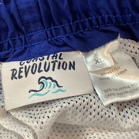 Coastal Revolution Blue Swimming Trunks - Picture 4 of 7